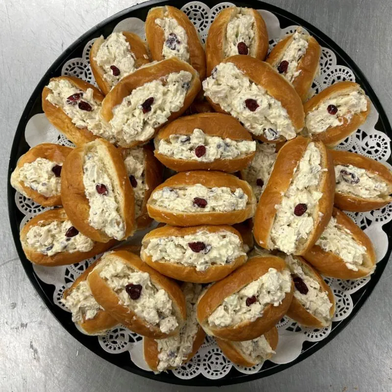 Cranberry walnut chicken salad finger platter